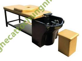 HN-58027A - Vàng Kim ( Giường 2 Chức Năng - Gội & Massage -  Kèm Ghế Thợ)